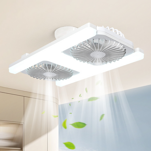 2-in-1 LED Ceiling Fan Light – Dual Cooling, Ultra Bright, Tool-Free Install