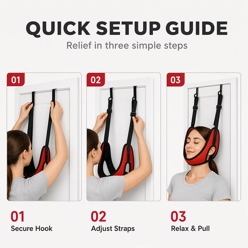 NeckEase™ Adjustable Over-Door Cervical Traction Support