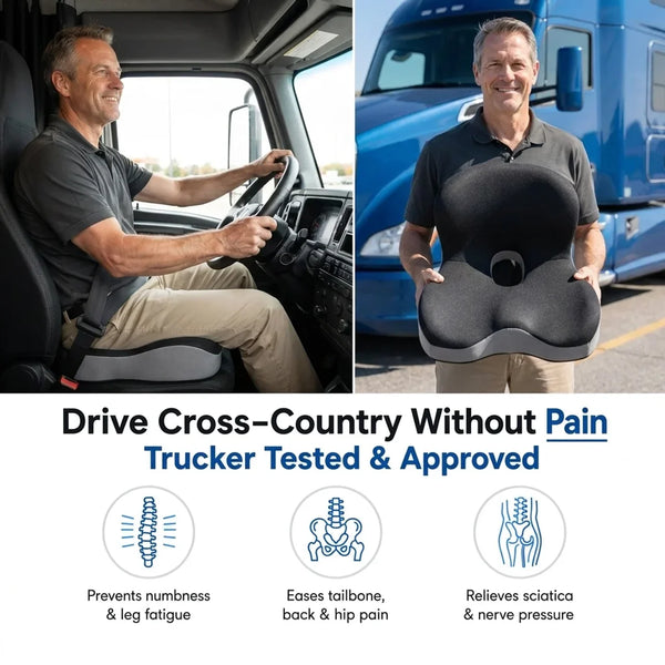 PostureNest™ Ergonomic Full-Back Support Seat Cushion