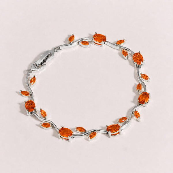 Rubivelle™ Crimson Crystal Vine Bracelet