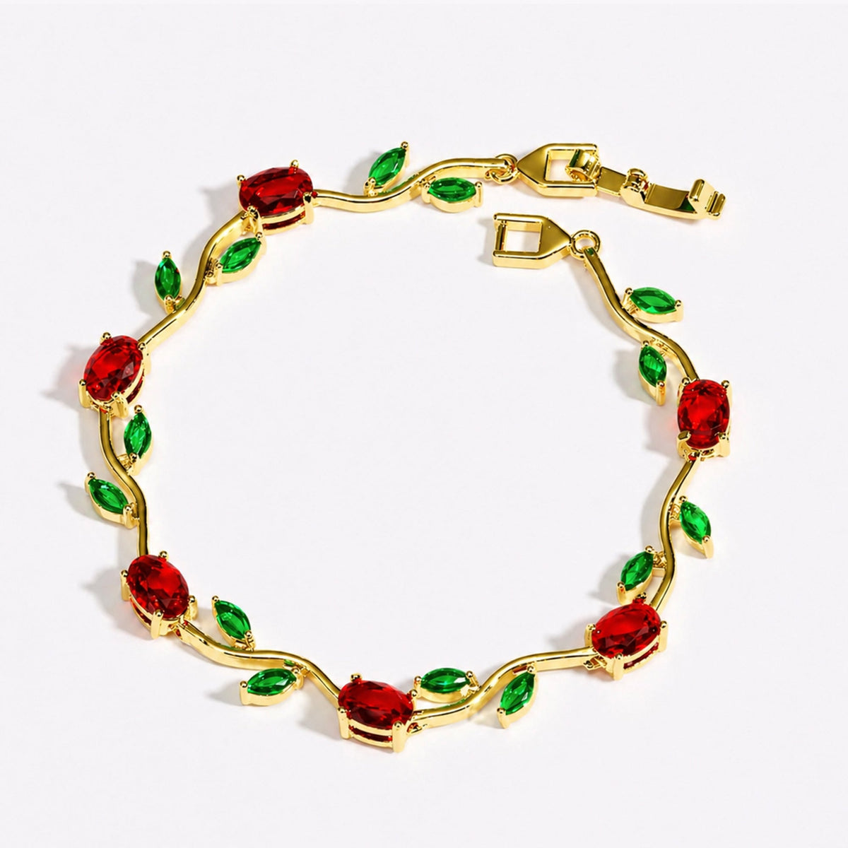 Rubivelle™ Crimson Crystal Vine Bracelet