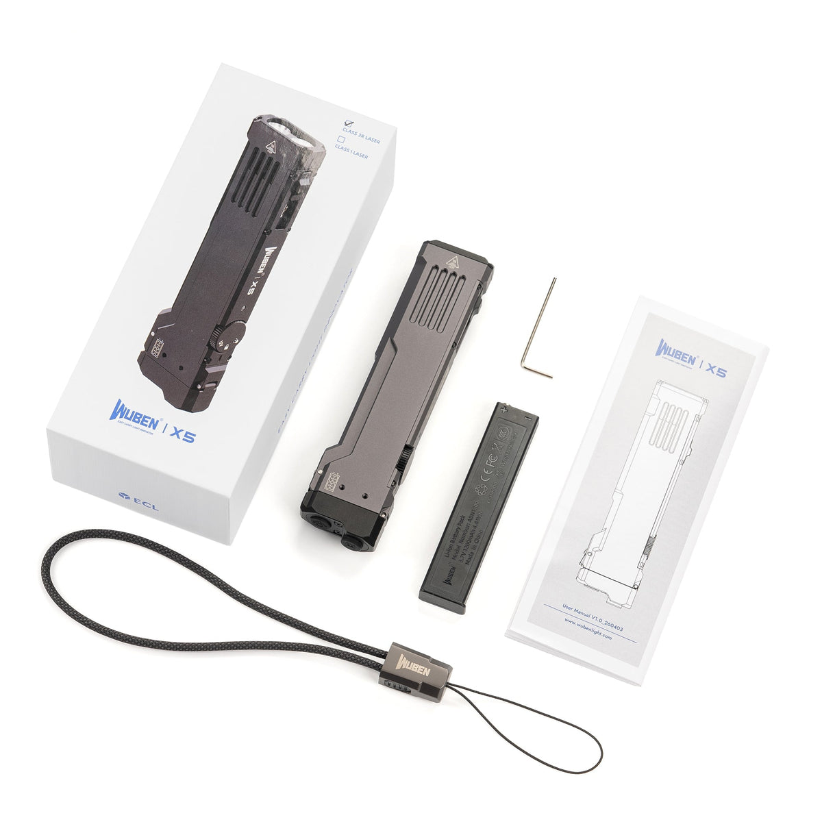 WUBEN X5 3-in-1 1300 Lumens Compact EDC Flashlight