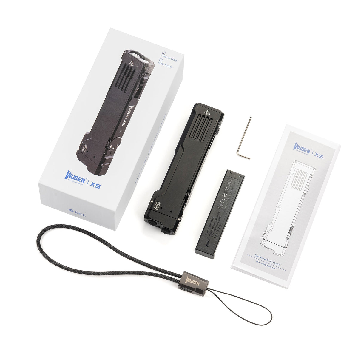 WUBEN X5 3-in-1 1300 Lumens Compact EDC Flashlight