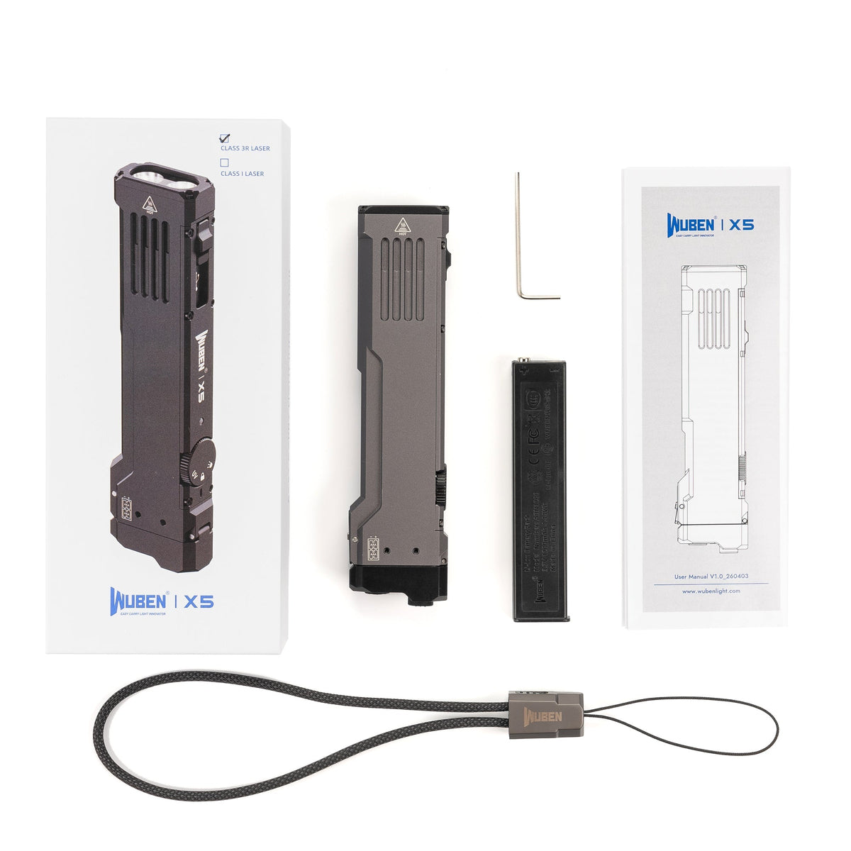 WUBEN X5 3-in-1 1300 Lumens Compact EDC Flashlight
