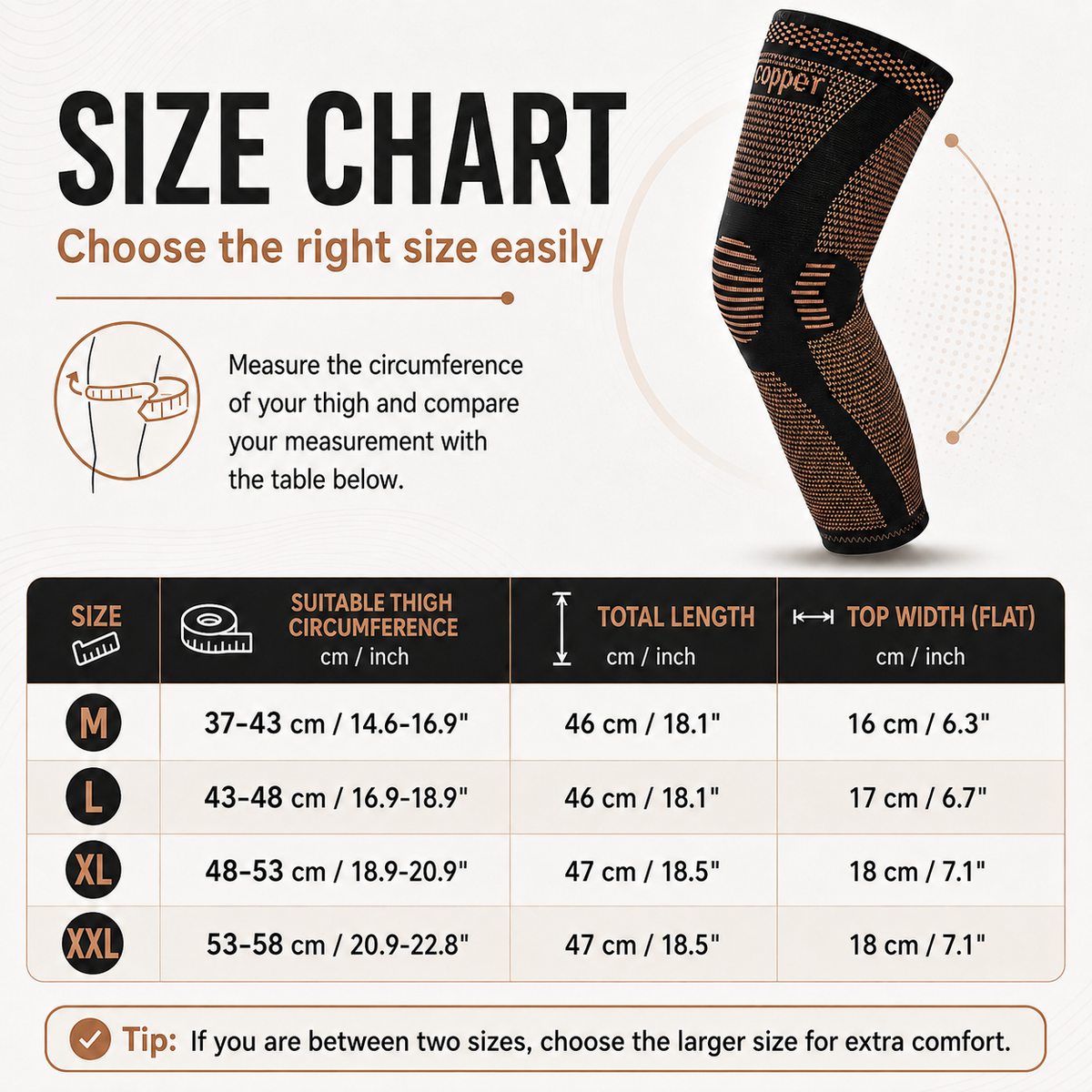 Extended Knee Compression Sleeve – Stay Secure Through Every Movement